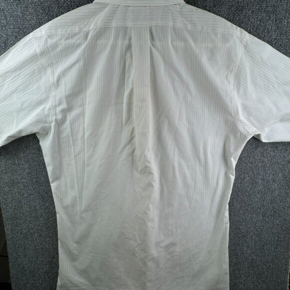 Brooks Brothers 16.5 32 Striped Ivory Gray Slim Fit Point Non Iron Button Up - Picture 12 of 16
